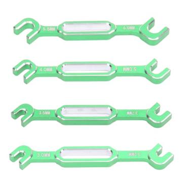 Imagem de RC Turbuckle Chand Alumin Aluman Ligy Alta resistência kit de ferramentas multi -funcional para reparo e manutenção de carros RC 4pcs 3.0 3.2 3,5 3,7 4,0 5,0 5,5 6,0mm (Verde)