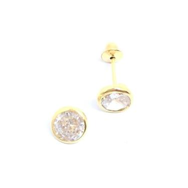 Imagem de Brinco infantil redondo com zirconia - 2BRZ0262