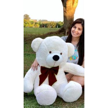 Imagem de Urso De Pelúcia Gigante Teddy - Grande - 90 cm - LuckBabyStore, Baunil