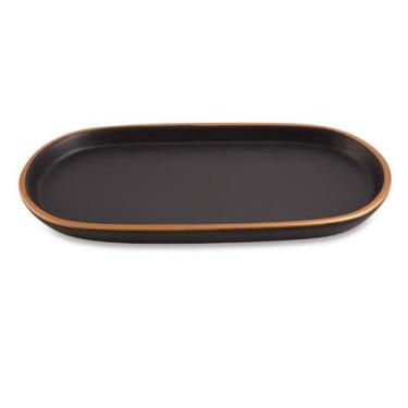 Imagem de Bandeja Retangular Oval Decorativa Decoração Lavabo Pia Banheiro Porta