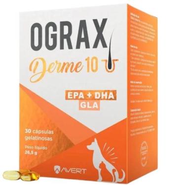 Imagem de Ograx Derme 10 Avert  Suplemento Alimentar para Cães e Gatos  30 Cápsu
