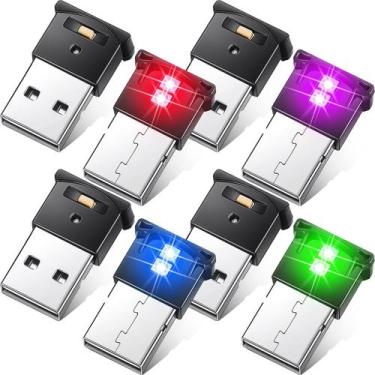 Imagem de Mini luz LED USB Frienda de 8 peças, iluminação interior LED de carro,
