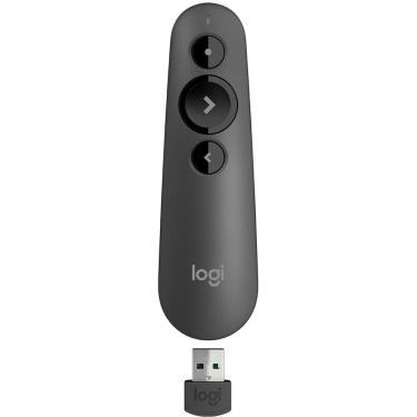Imagem de Apresentador sem fio Logitech R500 com Laser Pointer Vermelho, USB ou Bluetooth, Aplicativo para Personalização, Alertas e Pilha Inclusa