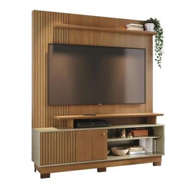 Imagem de Home Theater Ares com Pés Porta em MDF Frisado Para  TV's até 65 Poleg