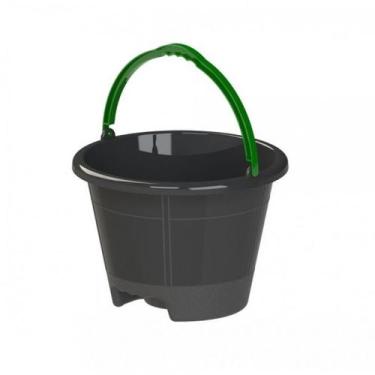 Imagem de Balde Plástico Preto 12 Litros  Carbografite