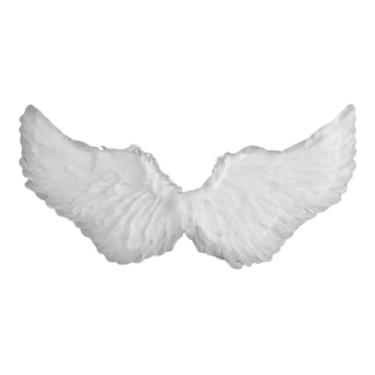 Imagem de UxicRuya Decoração de fantasia de asa de anjo, acessórios para fantasia de Halloween para festa de carnaval, White M