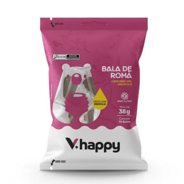 Imagem de Bala de Romã, Gengibre, Mel e Própolis V.happy 38g