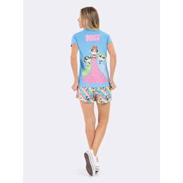 Imagem de Pijama Manga Curta Meninas Superpoderosas Azul - Veggi, Azul, PP, Femi