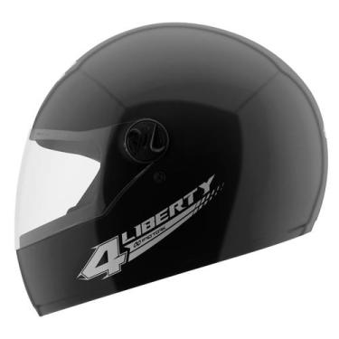 Imagem de Capacete Preto Tamanho 60 ProTork Viseira Cristal Casco Em ABS E Cinta