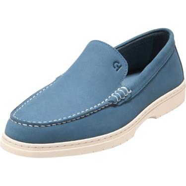 Imagem de Cole Haan Mocassins masculinos Greenwich Grand Venetian, Nobuck azul chinês/marfim, 43