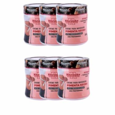 Imagem de Kit com 5 Creme Gel Pimenta Preta Medidas Celulites Estrias Gordura