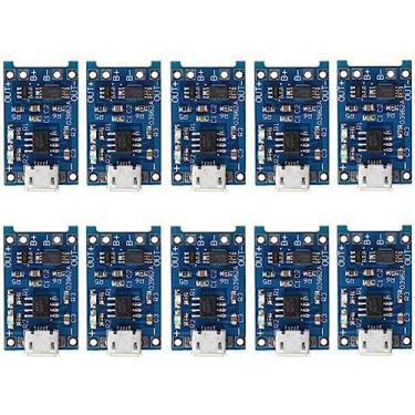 Imagem de 10PCS TP4056 Charging Module, Type C USB 5V 1A 18650 Lithium Battery Charger Module Dual Protection Functions Charging Board