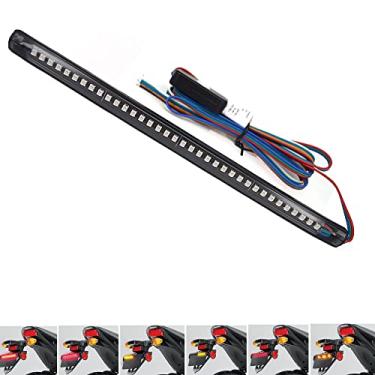 Imagem de UWDESY Luz traseira de LED universal para motocicletas de 20 cm, faixa de freio, seta, luz de placa de licença para scooters UTV ATV carrinho de golfe motocicletas Harley Davidson Kawasaki Suzuki