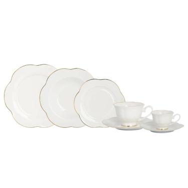 Imagem de Jogo De Jantar Em Porcelana Camélia Branco Com 42 Peças L'hermitage