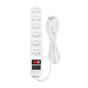 Imagem de Protetor Eletrônico Intelbras com 6 tomadas EPE 1006 Branco