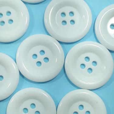Imagem de Botões Grande 4 Furos Brilhante Plástico ABS Branco 27mm 44220 Botao d