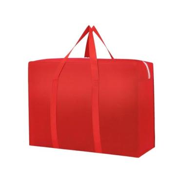 Imagem de AFXGUSD Bolsa de Mudança, Bolsa de Armazenamento, Multifuncional, Reutilizável, Resistente Ao Desgaste, Organizadora de Embalagem, Bolsa de Viagem para Dormit, 78x55x25 cm Vermelho, Tamanho real