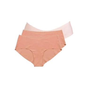 Imagem de Kit com 3 Calcinhas Biquíni Hope 38800 Colorido, Bege, G