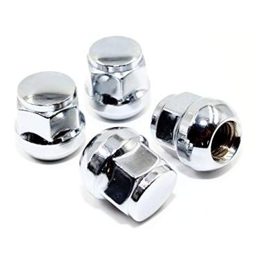 Imagem de Conjunto de 20 porcas cromadas Veritek 12 x 1,5 0,96 polegadas 24,5 mm Comprimento total 19 mm 3/4 raio hexagonal para rodas de liga leve Honda Acura Factory