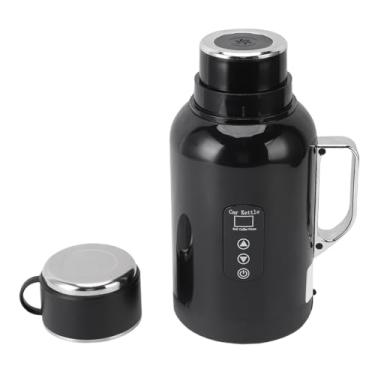 Imagem de Yosoo Chaleira Elétrica de Carro, Caldeira Portátil de água Quente Com Exibição de Temperatura LED, Chaleira de Aço Inoxidável de 1300 Ml