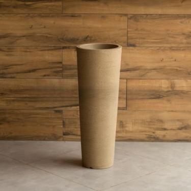 Imagem de Vaso Grande para Planta Decorativo Ibiza Marmorizado Moderno Vaso De Planta Grande Vasos Para Plantas Grande(Bege Grafiato)