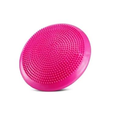 Imagem de Almofada Disco Equilíbrio Inflável Exercícios Fitness 33cm até 150kg (Rosa)