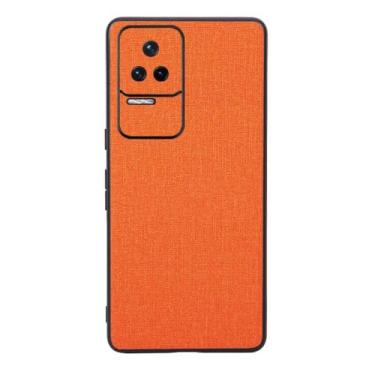 Imagem de Capas Compatível com Xiaomi Redmi K40s,Design de padrão de tela,Pproteção completa de 360°,Pplástico macio,Proteção contra queda-Orange