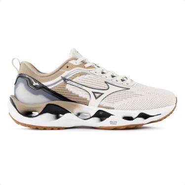 Imagem de Tênis Mizuno Wave Stratos 3 Unissex (Bege/Cinza, BR, Adulto, Numérico, 37)