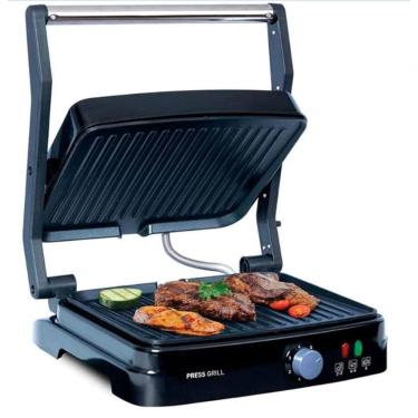 Imagem de Grill Eletrico 1270W Mallory Antiaderente Turbo Black Inox 110V