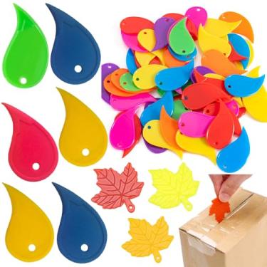 Imagem de TorSor Pacote com 100 abridores de cofre, chaveiro de plástico, abridor de caixas de envio, pequeno cortador de segurança para caixas de mudança, abertura de pacote, caixa de armazenamento de papelão