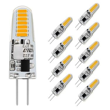 Imagem de VALUCKY Lâmpada LED G4, lâmpadas de dois pinos AC120V G4, branco quente 3000K, 110LM 1,2W equivalente a lâmpadas de halogêneo 10W-20W, sem cintilação, não regulável, para iluminação doméstica
