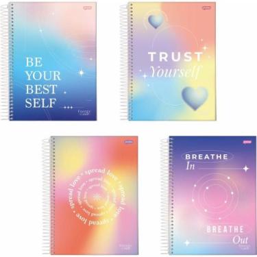 Imagem de Caderno 01X1 Capa Dura ENERGY Color 80 Folhas Pacote com 04 - Jandaia