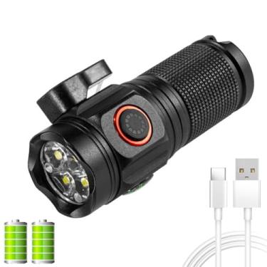 Imagem de Lanterna LED Portátil, 5 Modos, 91g, 80mm Comprimento, 44mm Diâmetro, Recarregável USB, Ideal para Camping, Trilhas e Emergências