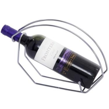Imagem de Adega Cromado Suporte Porta Garrafa De Vinho Para Mesa Bar - MS Aramad