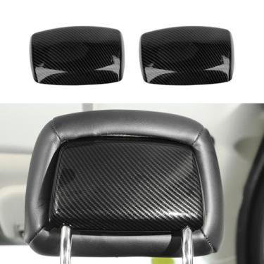 Imagem de CheroCar Acabamento da moldura do painel da capa traseira do banco dianteiro de fibra de carbono adequado para Jeep Grand Cherokee 2011-2025, para Dodge Durango 2011-2025+, acessórios internos