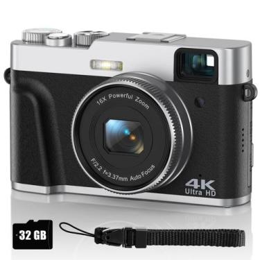 Imagem de Câmera digital VAHOIALD 4K para fotografia 48MP 16X Zoom