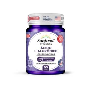 Imagem de ÁCIDO HIALURÔNICO + COLÁGENO TIPO 2 1.000MG 60 SOFTGELS SUNFOOD EVOLUTION