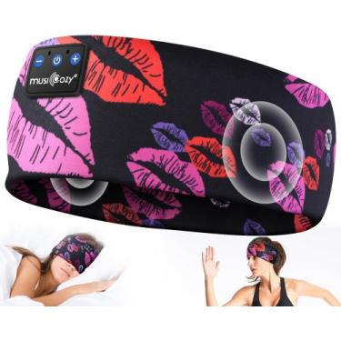 Imagem de Fones de ouvido Sleep MUSICOZY Bluetooth 5.4 Faixa de cabeça sem fio
