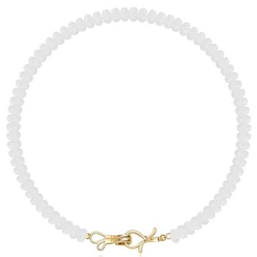 Imagem de Colar de pedras preciosas, gargantilha com contas, para mulheres, melhores amigas, presentes de aniversário para adolescentes, coisas modernas, meias de Natal para ela, laço de ouro 14K, joia de pedra