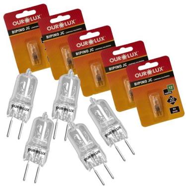 Imagem de Lampada Halógena Ourolux Bipino Jc 12v 20w G4 - Kit 05 Peças