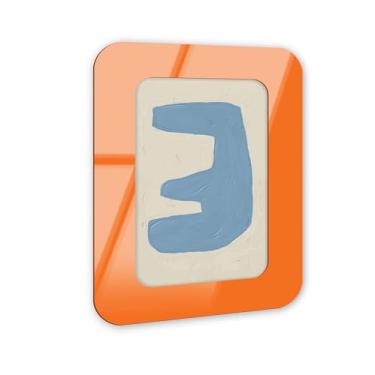 Imagem de Reversed Emma Eclectic Wall Art - Moldura de parede de acrílico curvilínea laranja, 40,6 x 61 cm - Arte de parede dimensional escultural - Decoração moderna por NOTORIART