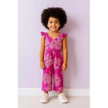 Imagem de Macacão feminino infantil e juvenil - Sem marca, Pink
