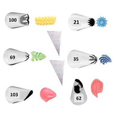 Imagem de Kit 6 Bicos De Confeitar Wilton Bolo Chantilly Cup Cake Decoração Doce