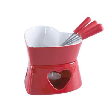 Imagem de Conjunto Fondue 7 Peças Herstal Vermelho Coração - Hauskraft