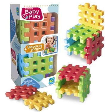 Imagem de Jogo De Encaixe Bloco de Montar Brinquedo Colorido Divertido - Cometa 