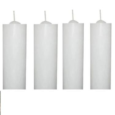 Imagem de Kit 05 Velas De 7 Dias Brancas 100% Parafina Pura 200g - Deposito Essê