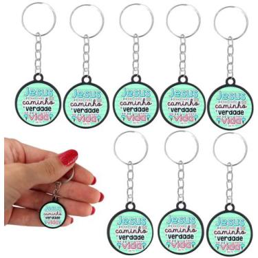 Imagem de 20 Chaveiros Jesus e o Caminho Lembrancinha Evangelica Jesus - Tudo em