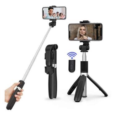 Imagem de Bastão Tripe Para Celular Pau Selfie Controle Bluetooth 360º - Shopbr