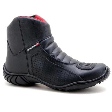 Imagem de Bota Motociclista Masculina Couro Impermeável Conforto
