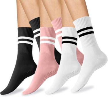 Imagem de Pacote de 3 meias Grip Socks Diu Life para mulheres, ioga e pilates an
